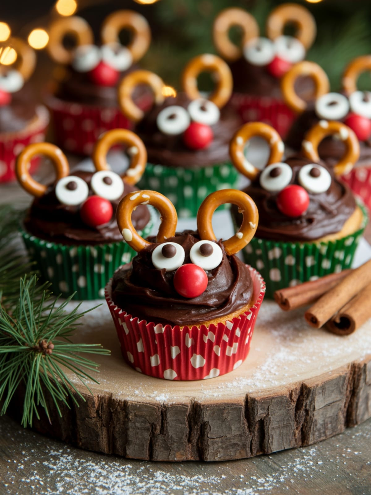 Easy Reindeer Cupcakes For Christmas