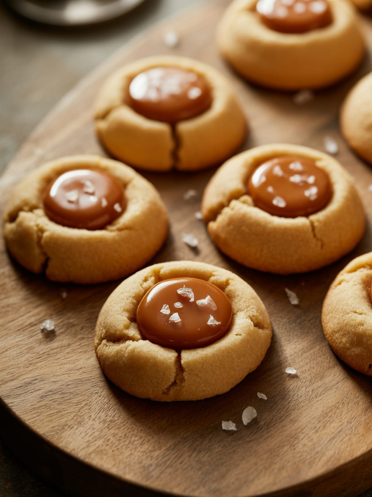 Espresso Caramel Thumbprint Cookies