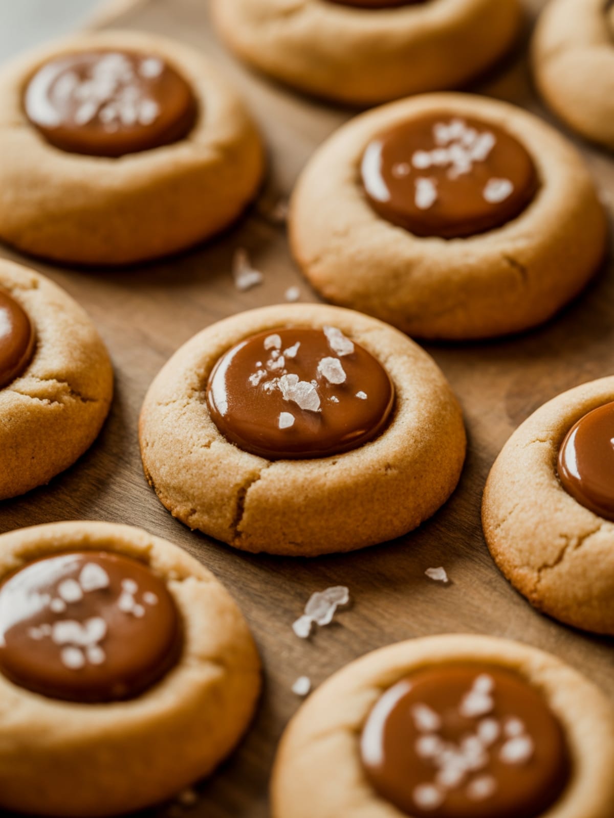 Espresso Caramel Thumbprint Cookies