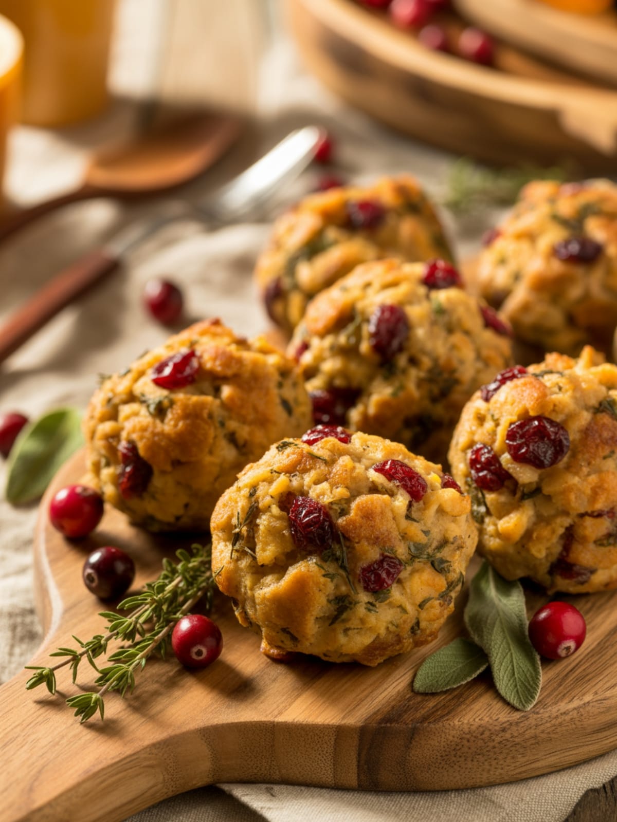 Festive Cranberry & Turkey Stuffing Balls: Perfect Holiday Appetizer Magic