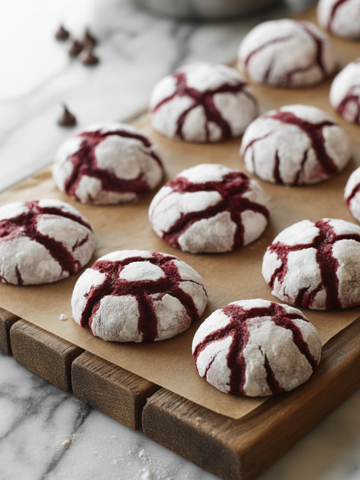 Fudgy Red Velvet Crinkle Cookies: A Decadent Treat That Melts in Your Mouth