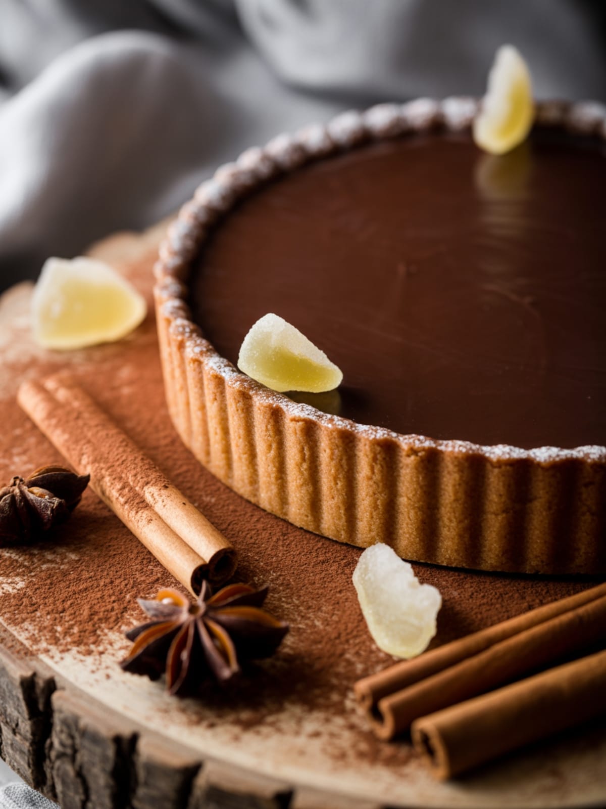 Gingerbread Chocolate Tart: Festive Decadence in Every Slice