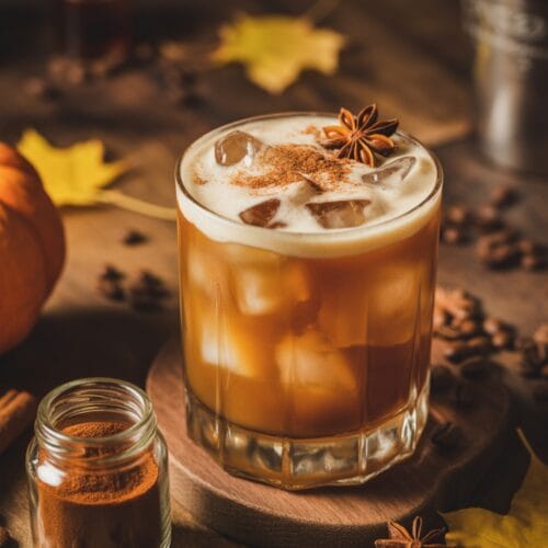 Pumpkin Spice White Russian Cocktail