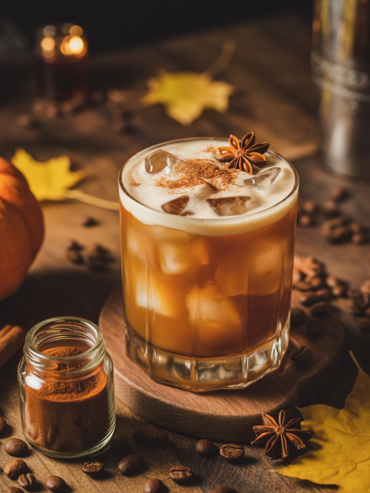 Pumpkin Spice White Russian Cocktail