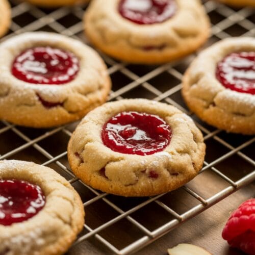 Raspberry Almond Shortbread Cookies