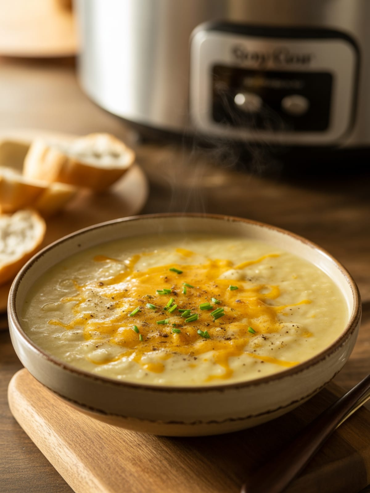 Slow Cooker Cauliflower Cheddar Soup Crockpot