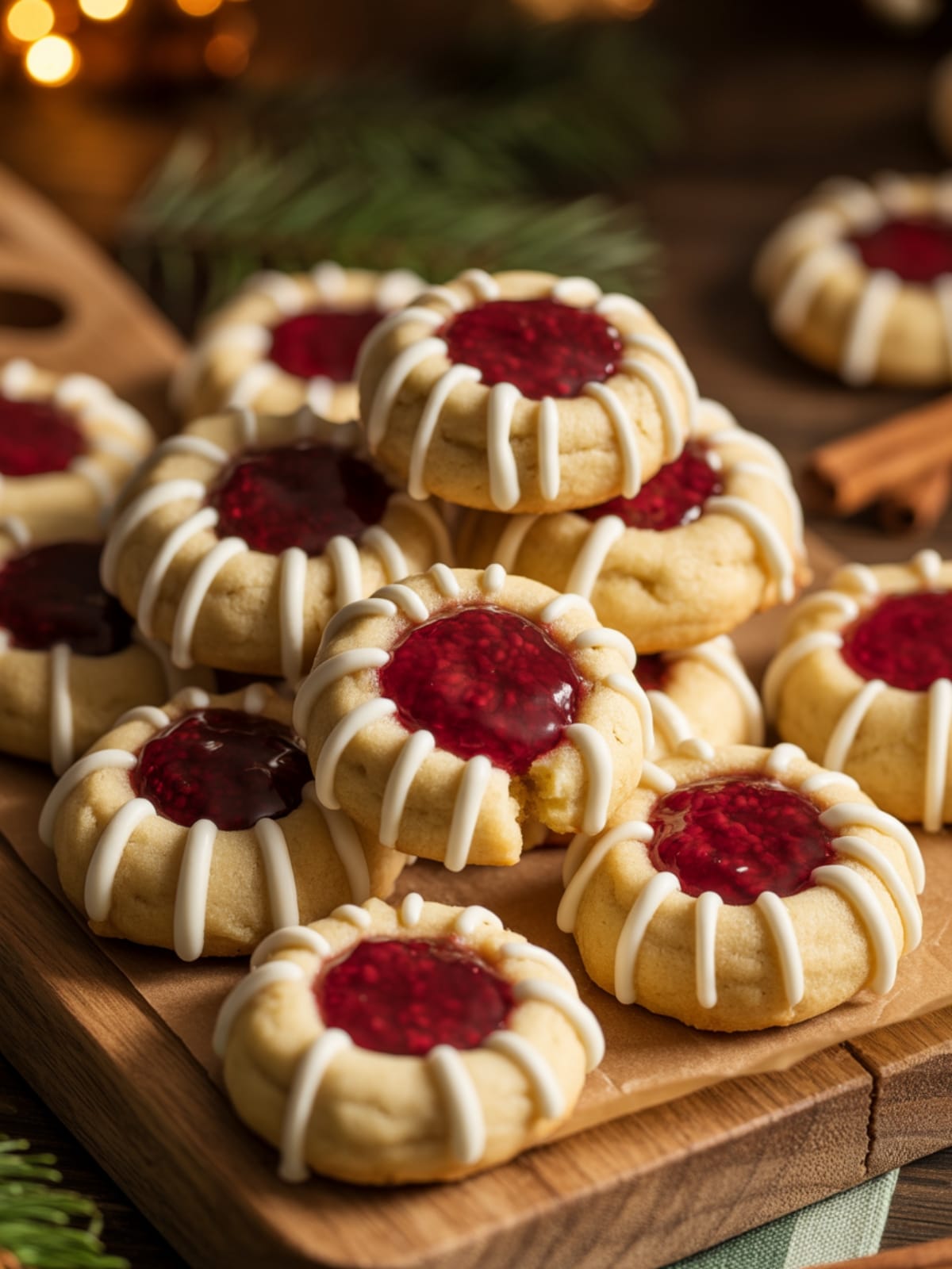 Soft Christmas Thumbprint Cookies