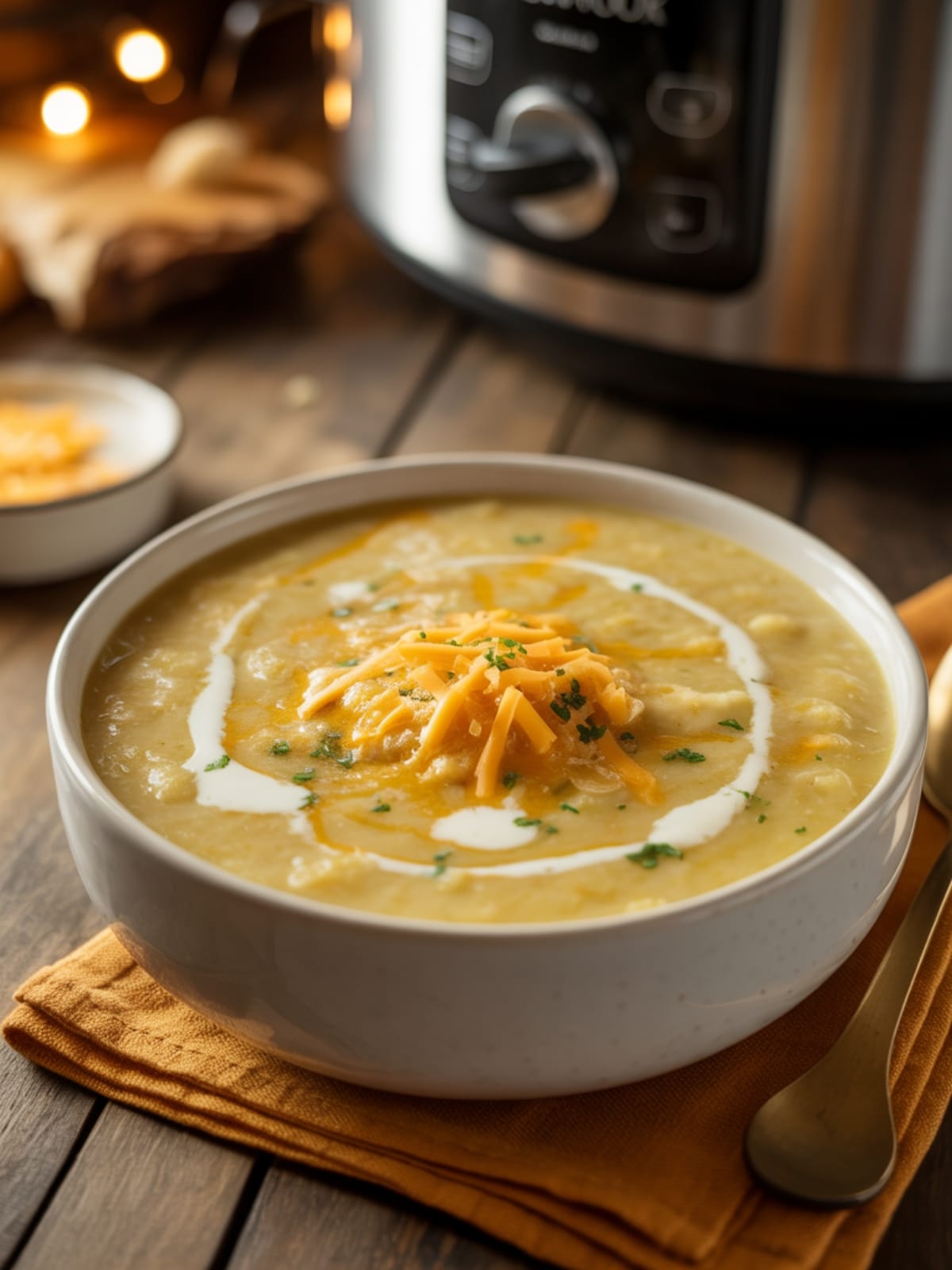 The Ultimate Creamy Slow Cooker Cauliflower Soup with Cheddar (So Simple!)