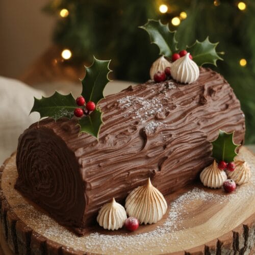 Traditional Chocolate Yule Log
