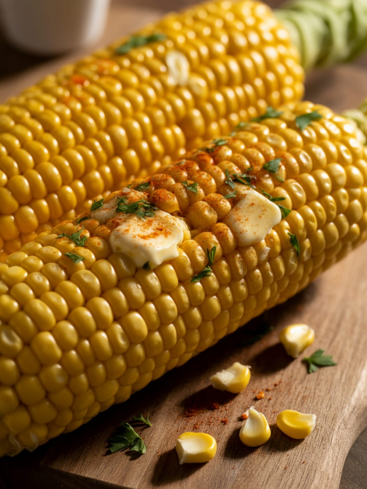 Air Fryer Roasted Corn On The Cob