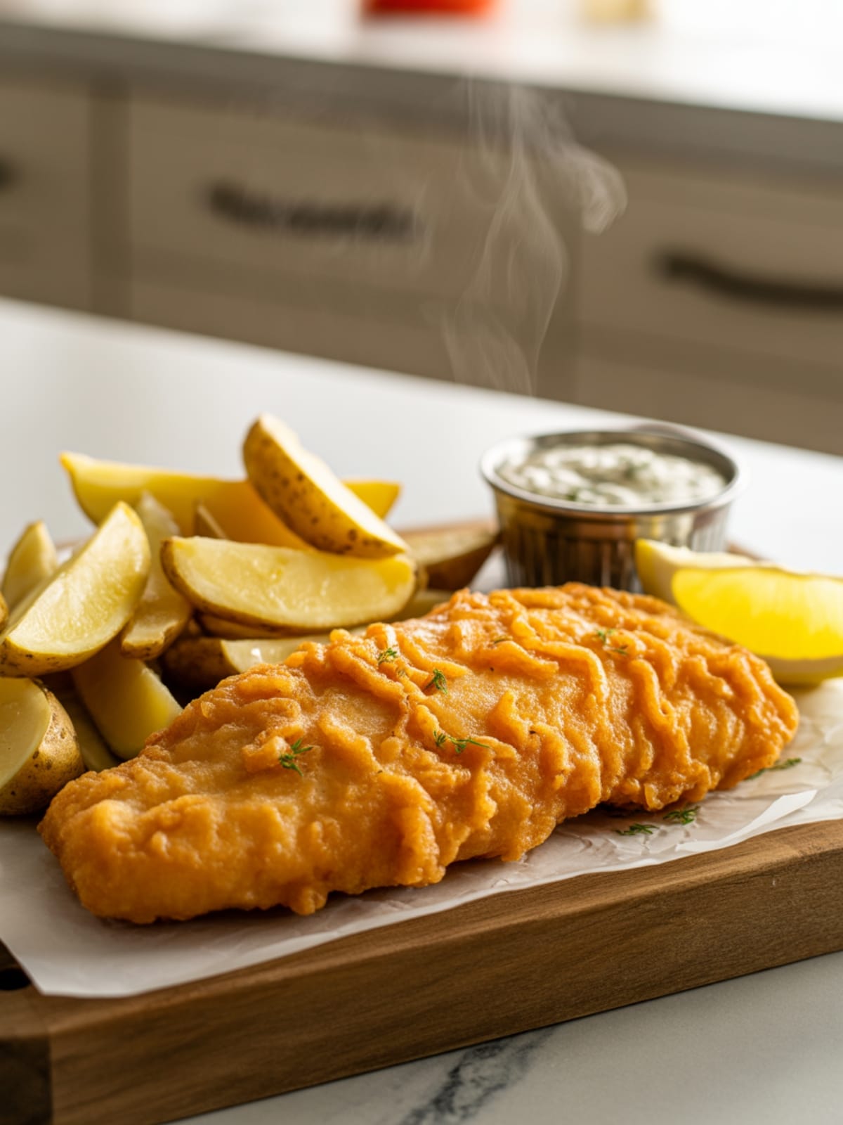 Air Fryer Fish and Chips Crispy Light Easy Weeknight Meal