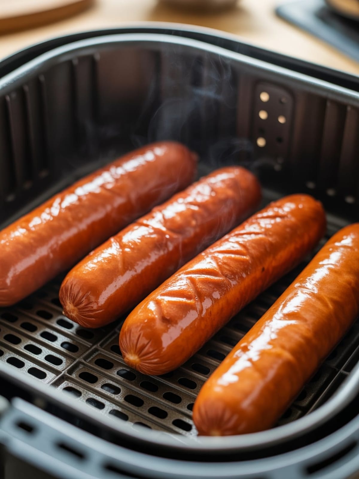 Air Fryer Hot Dogs: Perfectly Crisp Outside, Juicy Inside!