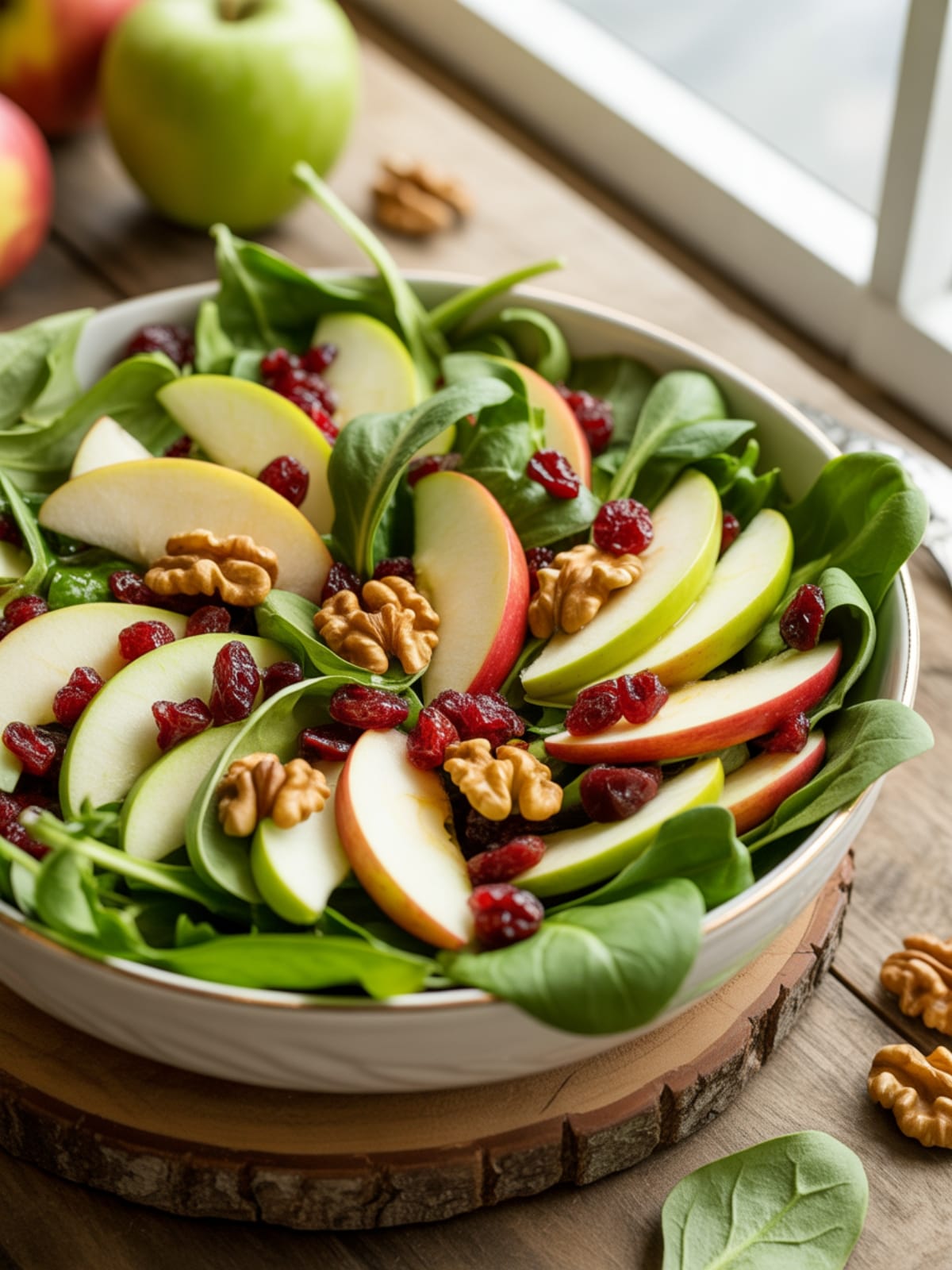 Apple Cranberry Walnut Winter Salad