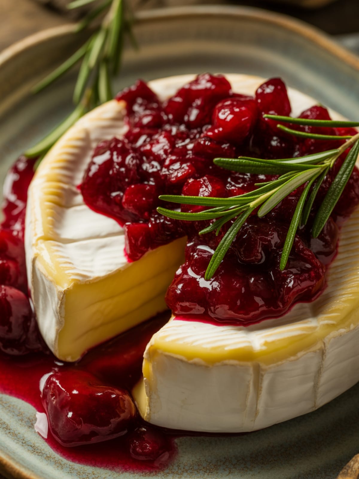 Baked Brie with Cranberry Chutney