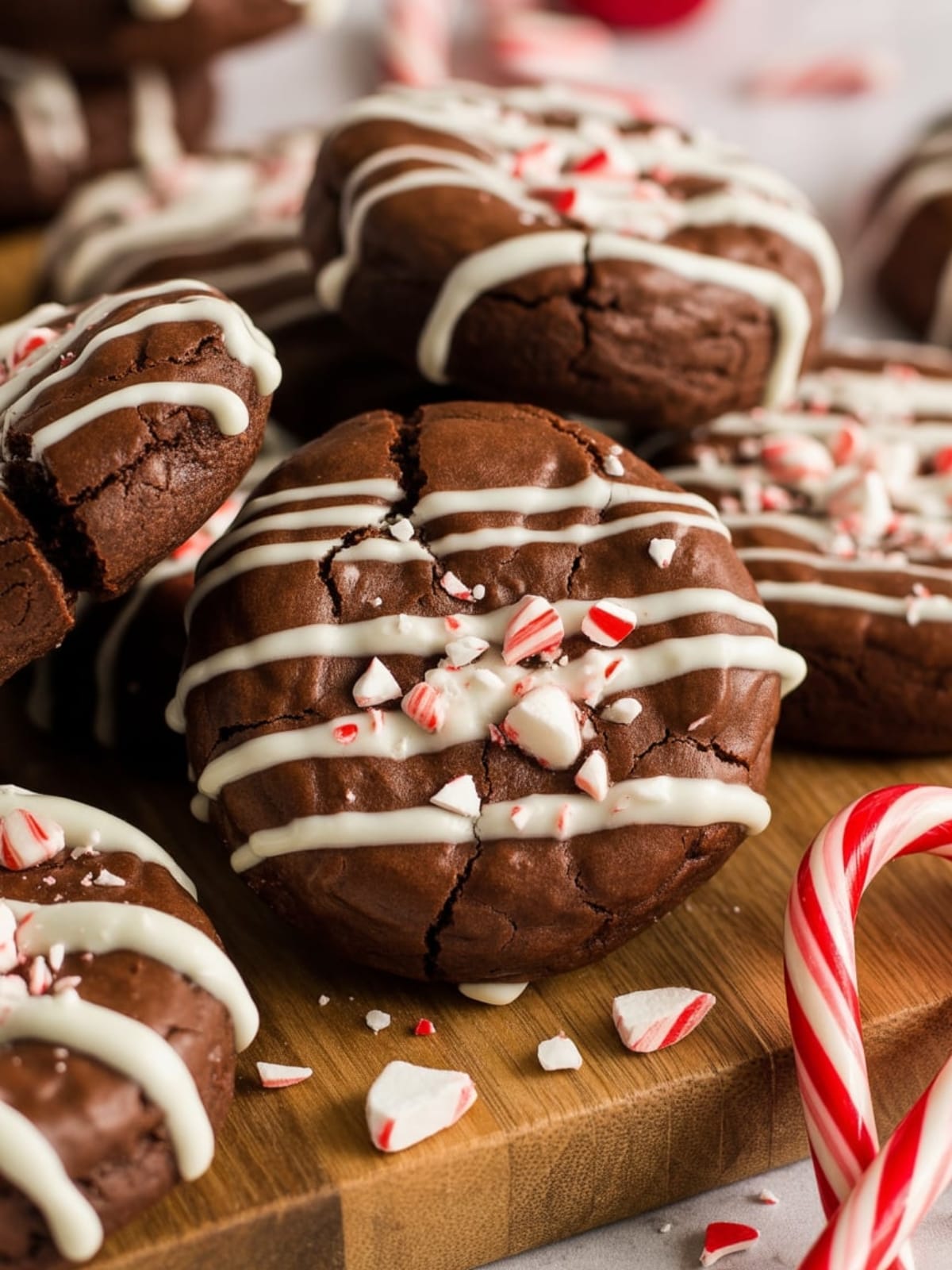 Chocolate Peppermint Brownie Cookies