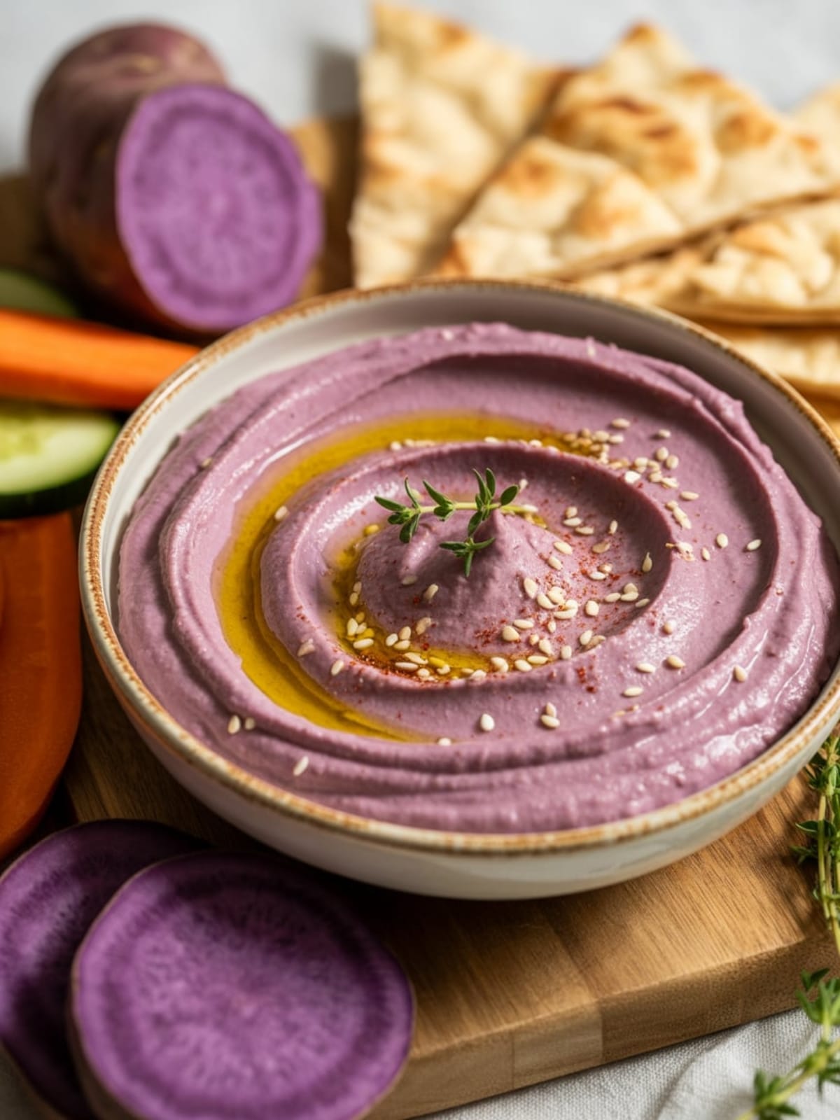 Colorful Purple Hummus Dip Recipe