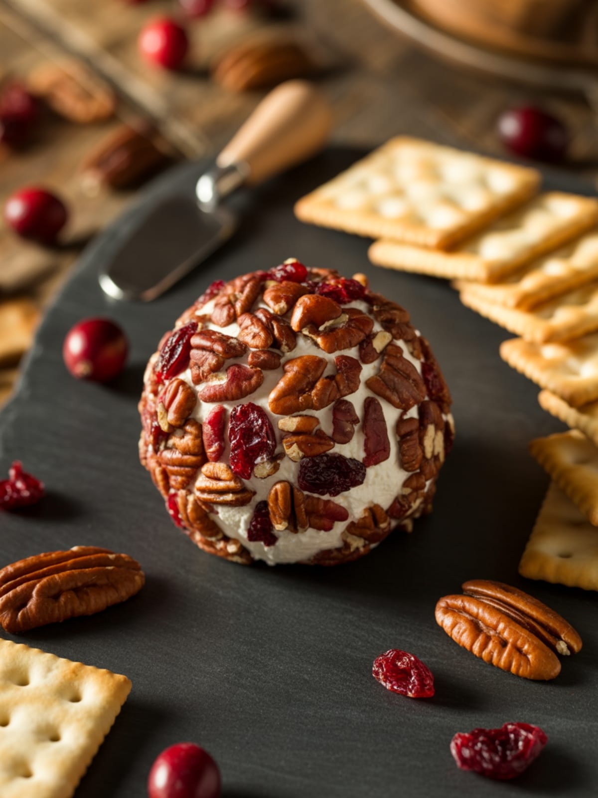 Cranberry Pecan Goat Cheese Ball