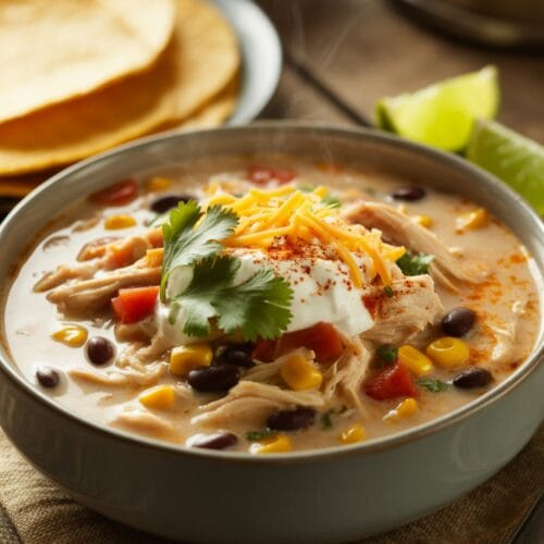 Creamy Chicken Taco Soup: A Comforting Mexican-Inspired Bowl