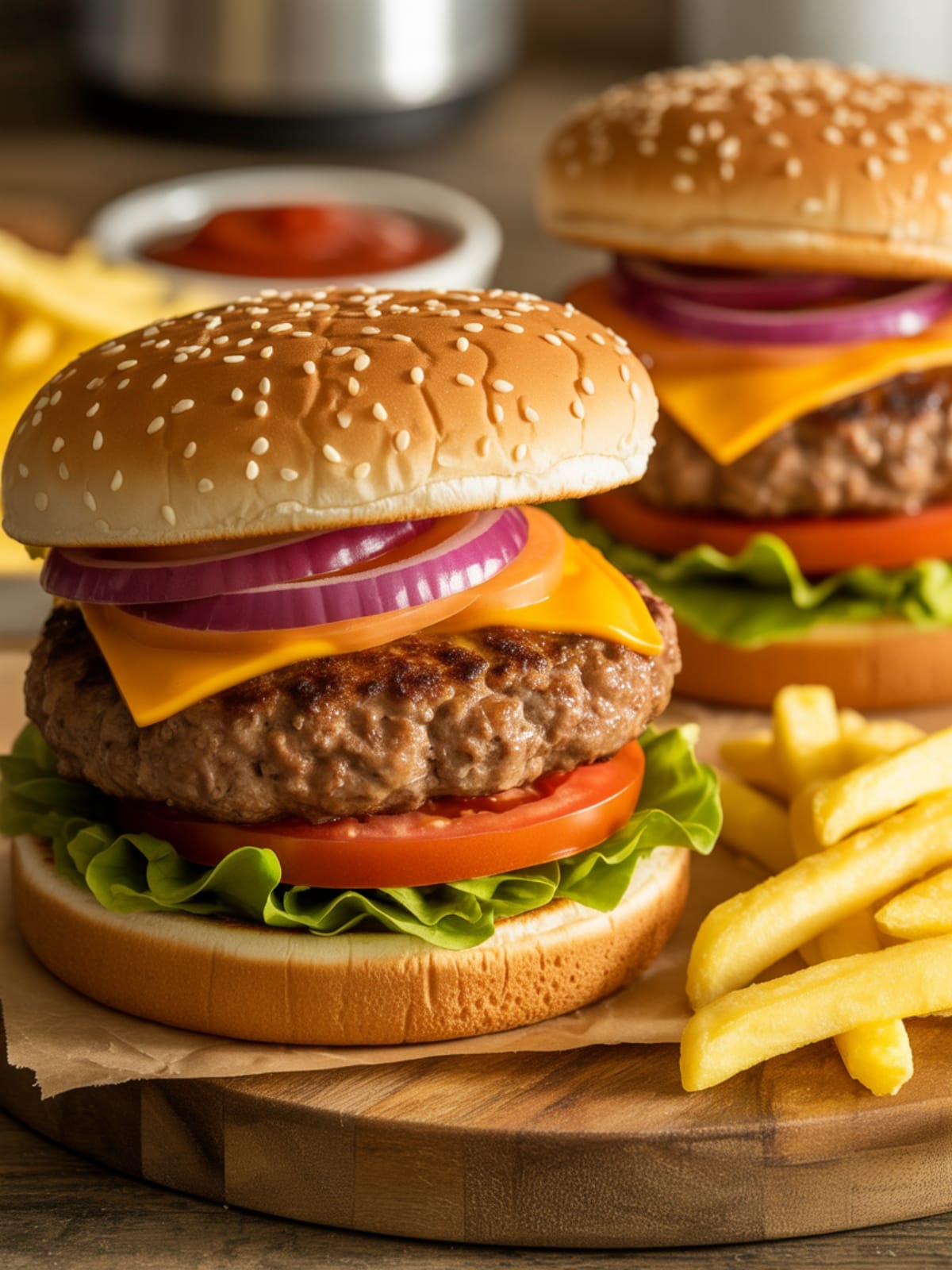 Juicy Air Fryer Burgers Quick Easy Homemade Dinner