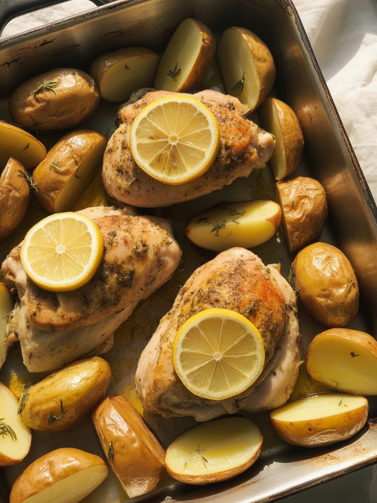 Lemon Greek Chicken and Potatoes: A One-Pan Mediterranean Feast