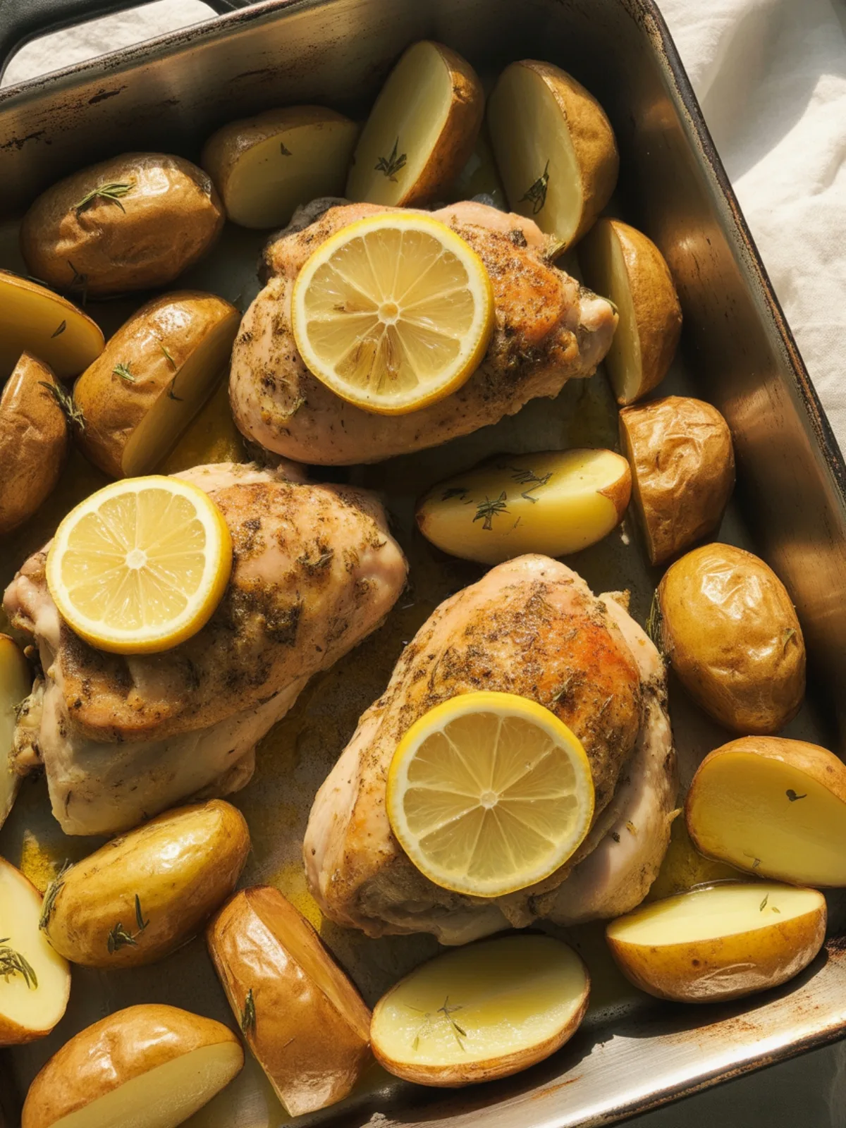 Lemon Greek Chicken and Potatoes: A One-Pan Mediterranean Feast