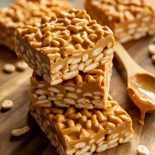 Peanut Butter Rice Krispie Treat Bites