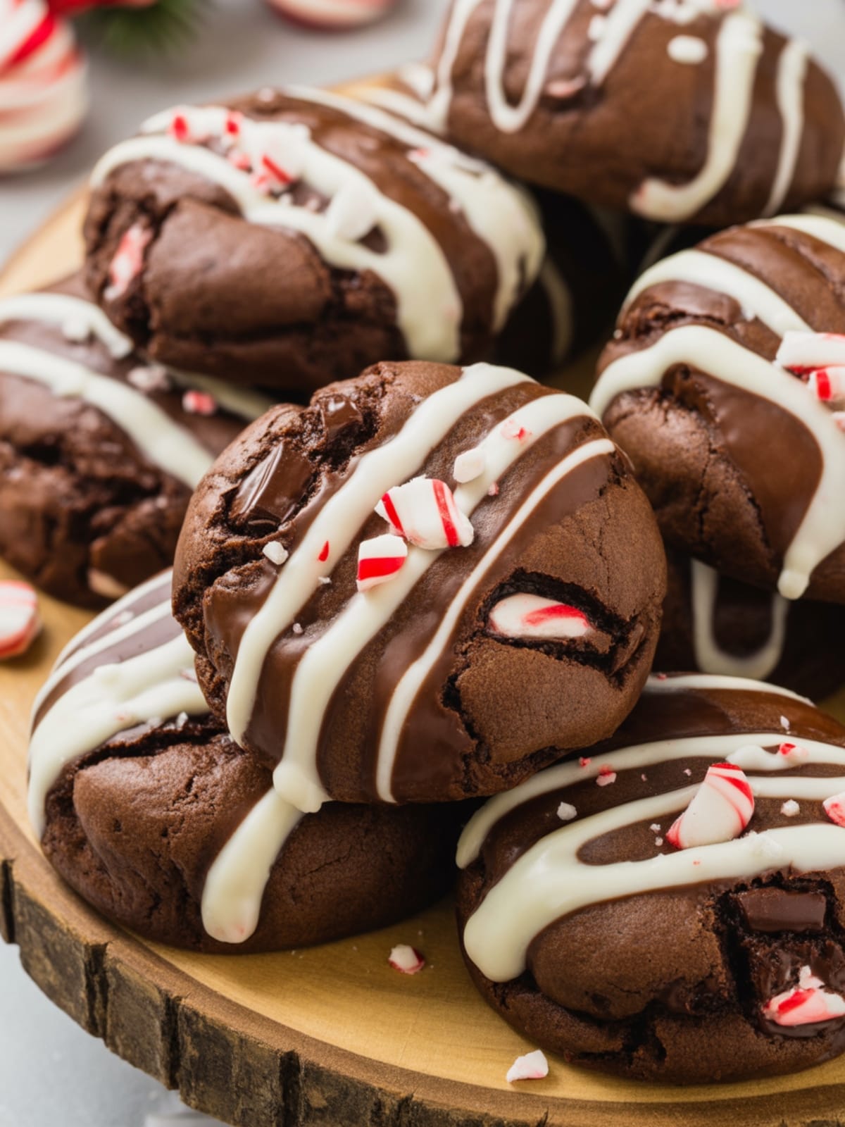 Peppermint Brownie Cookies