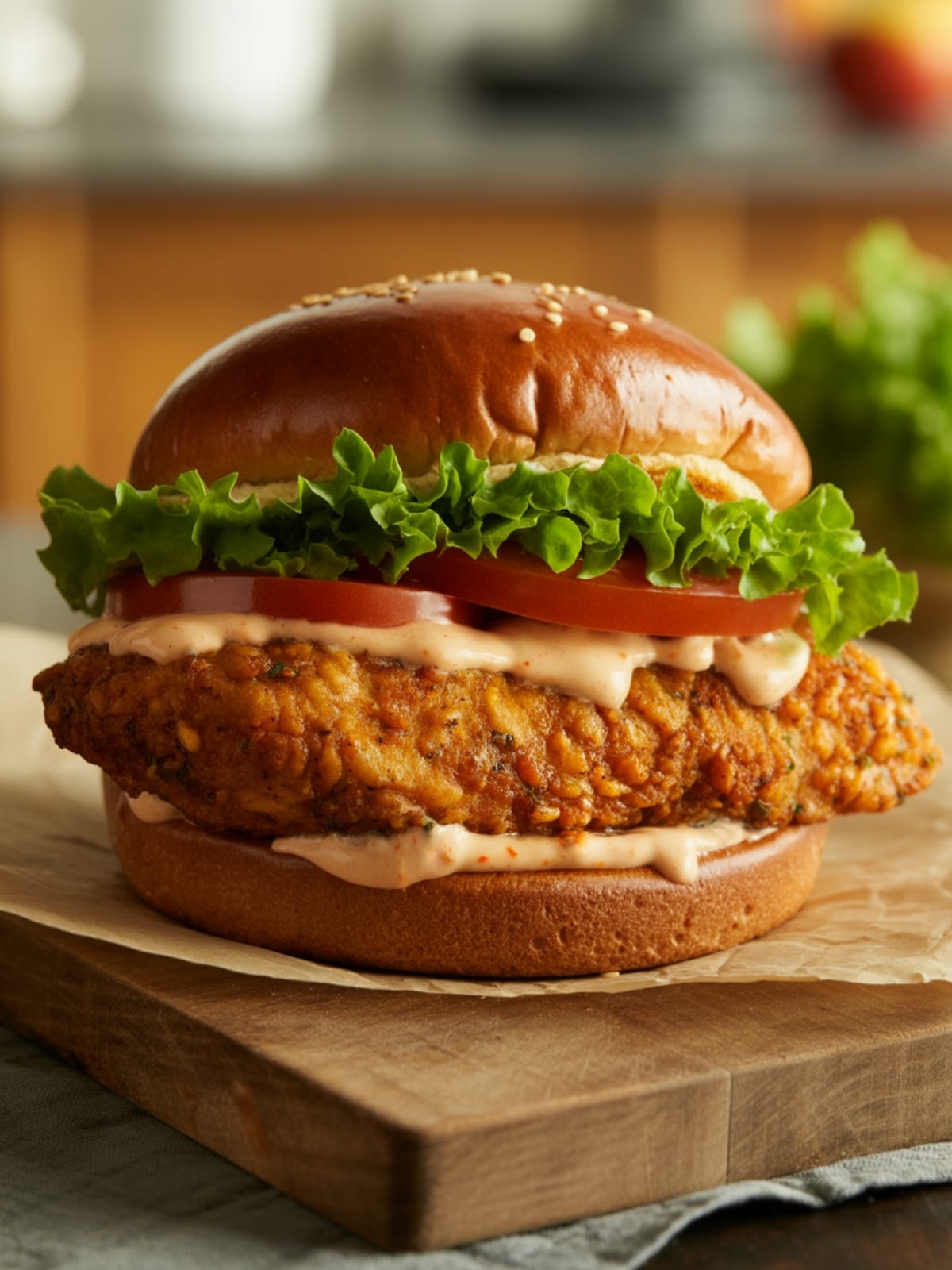 Perfectly Crisp Air Fryer Spicy Chicken Sandwich That's Better Than Takeout