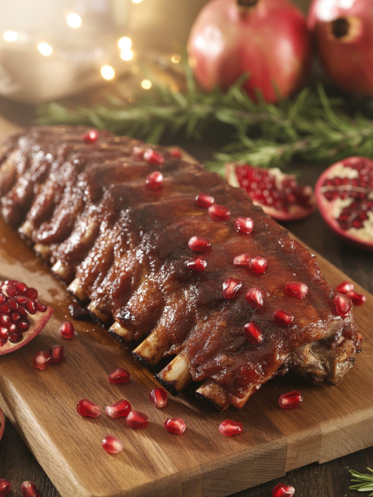 Festive Pomegranate-Glazed Christmas Ribs: A Holiday Showstopper