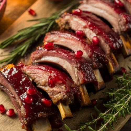 Pomegranate-Glazed Christmas Ribs Recipe