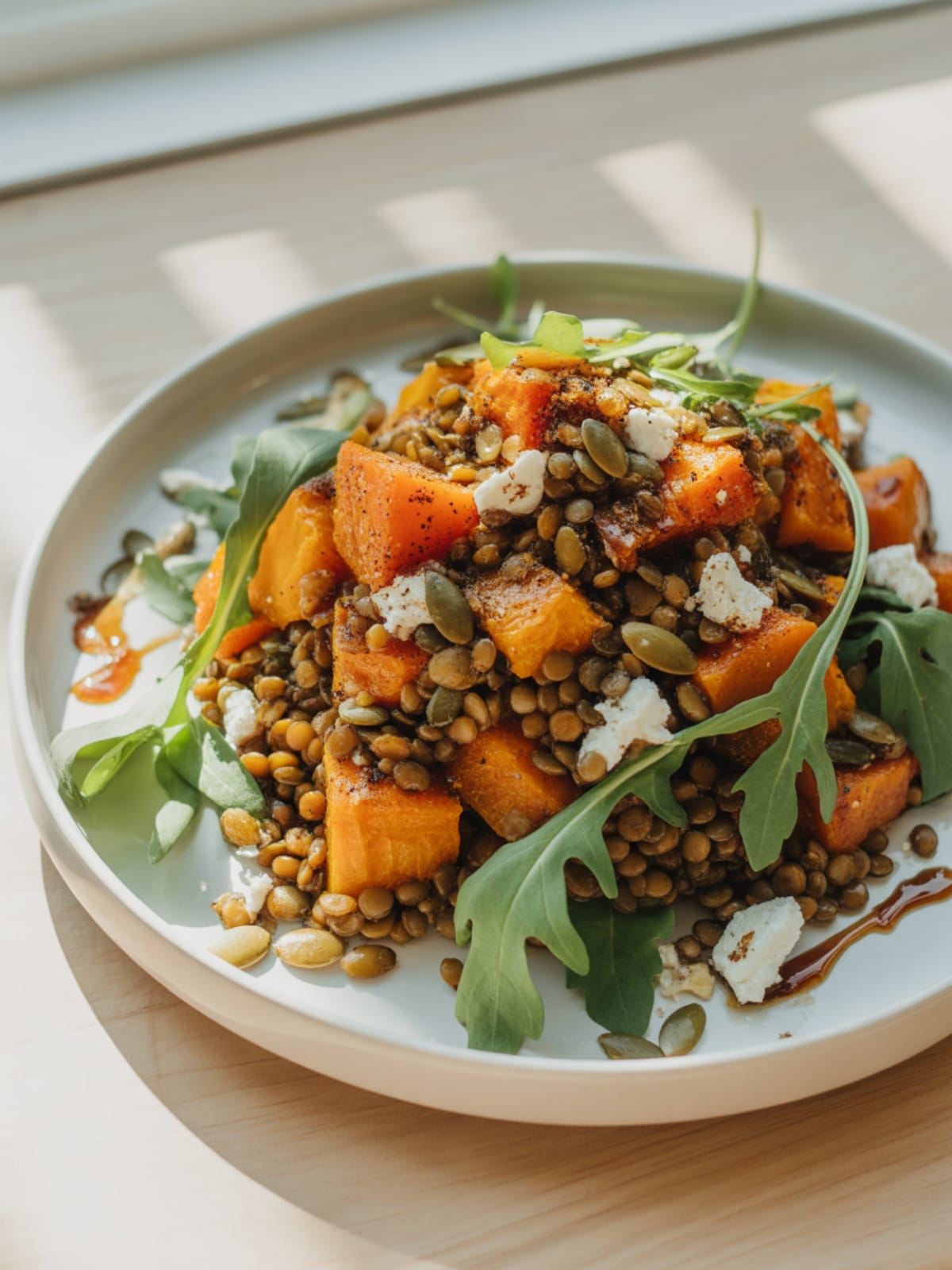 Roast Pumpkin and Lentil Salad: A Hearty, Nutritious Delight for Any Season