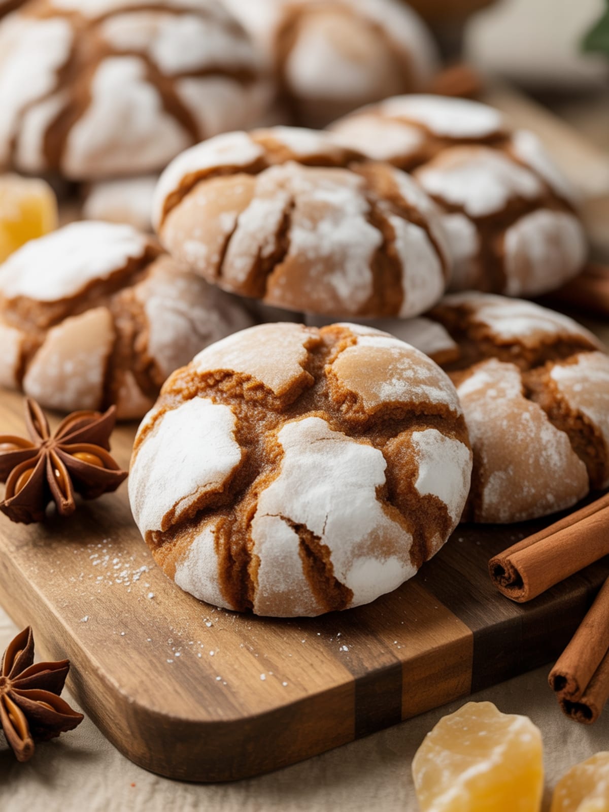 Spiced Gingerbread Crackle Cookies